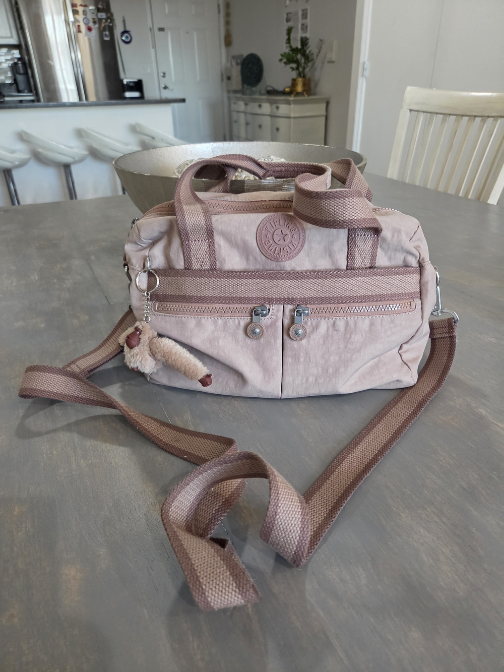 Kipling Alvar Small Crossbody Bag in Blush Pink